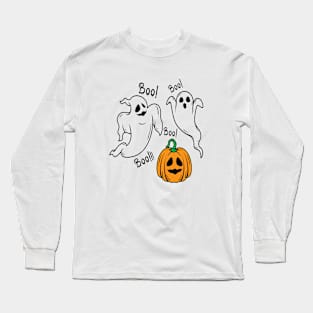 BOBOO! Spooky Halloween! Long Sleeve T-Shirt
